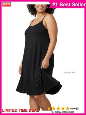 Plus Size Spaghetti Strap Cami Slip Dress Sundress Nightgown